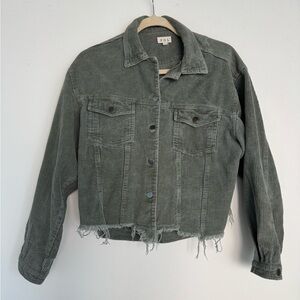 POL Olive Green Corduroy Jacket